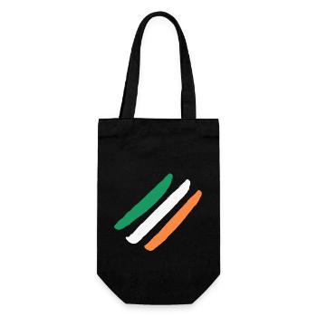 Ireland / Ireland Flag - Diagonal - Stylish - Gift Bag for Bottles - black - Front