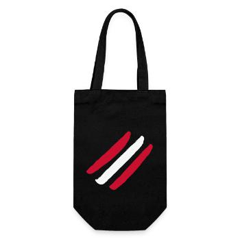 Austria Flag - Style Stripes - Gift Bag for Bottles - black - Front