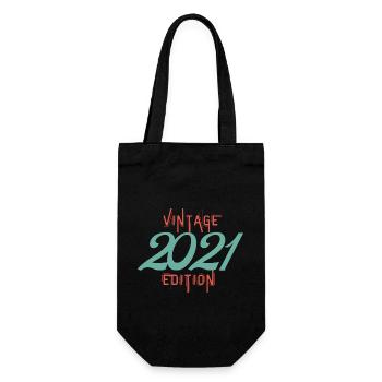 Jahrgang 2021 Ausgabe - Geschenkbeutel für Flaschen - Schwarz - Vorne