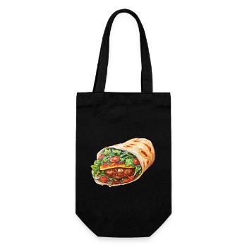 Kebab roll - Gift Bag for Bottles - black - Front