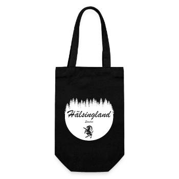 Hälsingland Schweden Aufkleber Urlaub Bock - Geschenkbeutel für Flaschen - Schwarz - Vorne