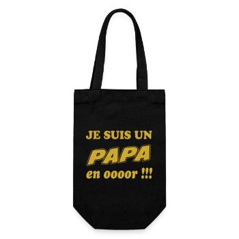 Un papa en ooooor - Sac à bouteille - noir - Devant