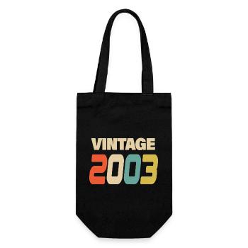 2003 Vintage Retro Classic 2003 - Geschenkbeutel für Flaschen - Schwarz - Vorne