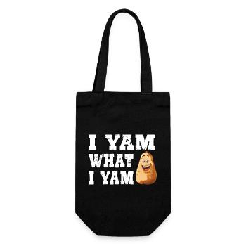 I Yam What I Yam Cute Sweet Potato - Gift Bag for Bottles - black - Front