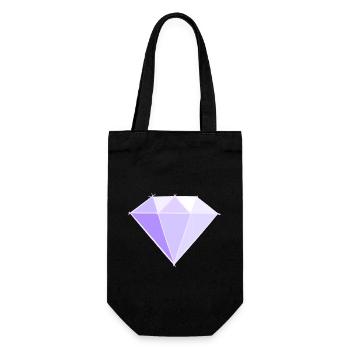 Edelsteine: Diamant Zeichnung. Juwel Symbol. - Geschenkbeutel für Flaschen - Schwarz - Vorne