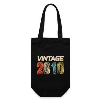 Jahrgang 2010 Retro - Bestseller - Geschenkbeutel für Flaschen - Schwarz - Vorne