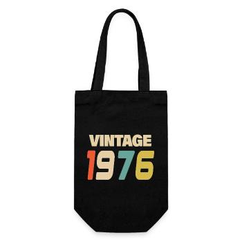 1976 Vintage Retro Classic 1976 - Gift Bag for Bottles - black - Front
