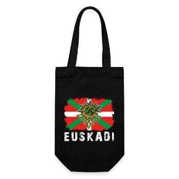 Euskal Herria Spanien Lauburu Baskisch Land - Geschenkbeutel für Flaschen - Schwarz - Vorne