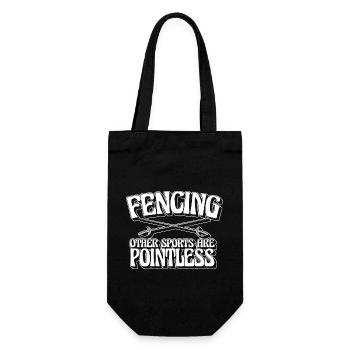 Funny Fencing Other Sports Are Pointless Sword - Geschenkbeutel für Flaschen - Schwarz - Vorne