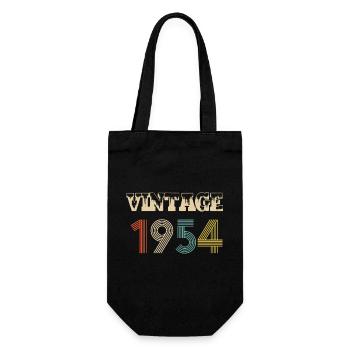 1954 Vintage Vintage Birthday Retro - Original - Sac à bouteille - noir - Devant