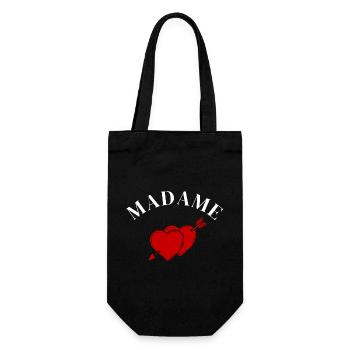 Madame Heart Arrow - Bride-to-be - Gift Bag for Bottles - black - Front