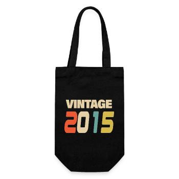 2015 Vintage Retro Classic 2015 - Geschenkbeutel für Flaschen - Schwarz - Vorne