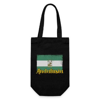 Andalusien Flagge Iberische Halbinsel Sevilla - Geschenkbeutel für Flaschen - Schwarz - Vorne