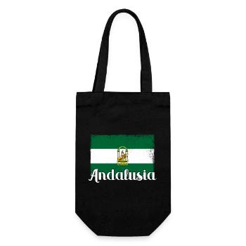 Andalusien Flagge Iberische Halbinsel Sevilla - Geschenkbeutel für Flaschen - Schwarz - Vorne