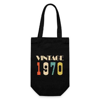 1977 Vintage Geschenk in limitierter Auflage - Geschenkbeutel für Flaschen - Schwarz - Vorne