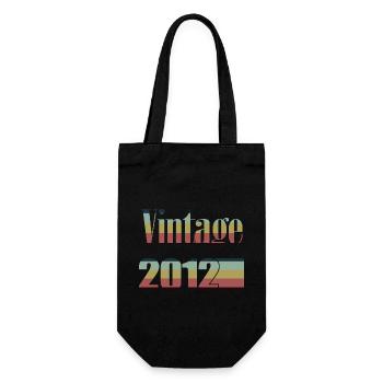 2012 Birthday 2012 Born In 2012 Birthday - Gift Bag for Bottles - black - Front