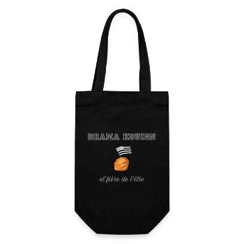 Fière d être une drama kouign Light Grey - Sac à bouteille - noir - Devant
