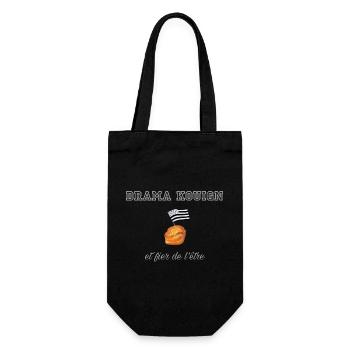 Fier d être un drama kouign Light Grey - Sac à bouteille - noir - Devant