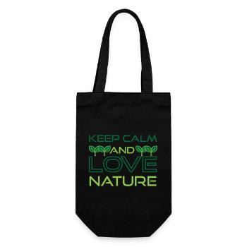Keep Calm and Love Nature - Gift Bag for Bottles - black - Front