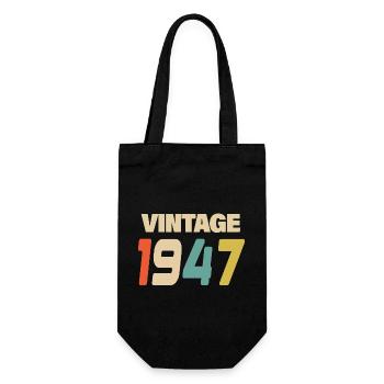 1947 Vintage Retro Classic 1947 - Gift Bag for Bottles - black - Front