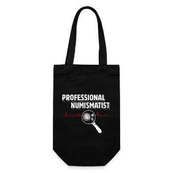 Expert in Coins: The Professional Numismatist - Gift Bag for Bottles - black - Front