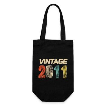Jahrgang 2011 Retro - Bestseller - Geschenkbeutel für Flaschen - Schwarz - Vorne