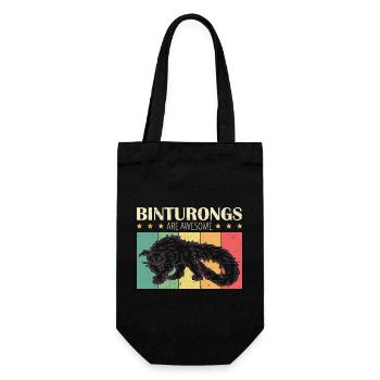 Binturong Zoologe Asien Natur Palawan Borneo - Geschenkbeutel für Flaschen - Schwarz - Vorne