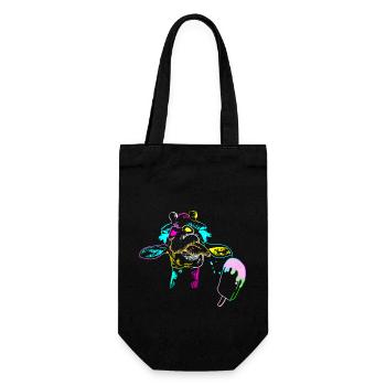 Girafe Été Girafes Crème Glacée Enfant Enfants Crème Glacée - Sac à bouteille - noir - Devant