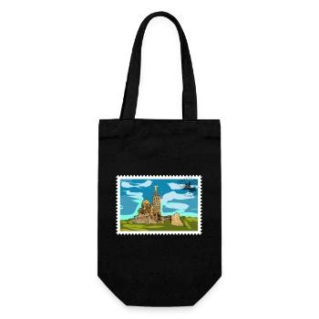 Contemporary Watercolor Art Signed - Gift Bag for Bottles - black - Front