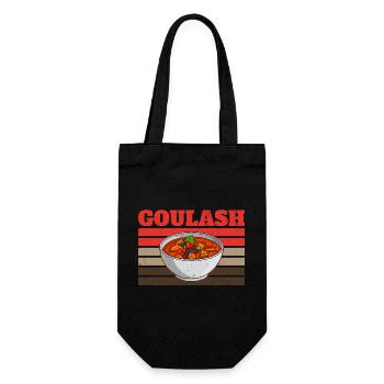 Gulasch Eintof Suppe Ungarn Gericht Kochbuch - Geschenkbeutel für Flaschen - Schwarz - Vorne