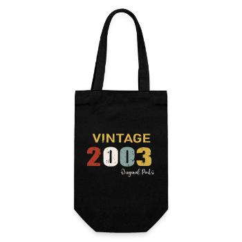 Originalteile 2003 - Geschenk zum 21. Jahrestag - Geschenkbeutel für Flaschen - Schwarz - Vorne
