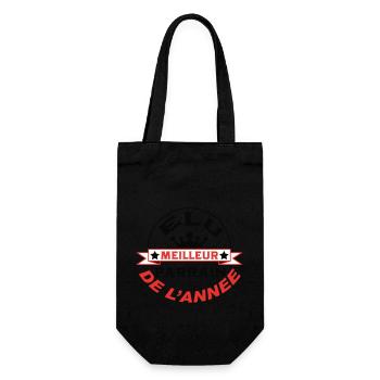 Elu meilleur PARRAIN de l'année - Sac à bouteille - noir - Devant