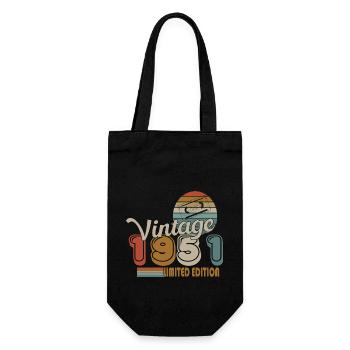 1951 - Geschenkbeutel für Flaschen - Schwarz - Vorne