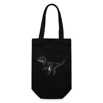 Dino - Geschenkbeutel für Flaschen - Schwarz - Vorne