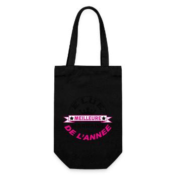 Voted best GODMOTHER of the year - Gift Bag for Bottles - black - Front