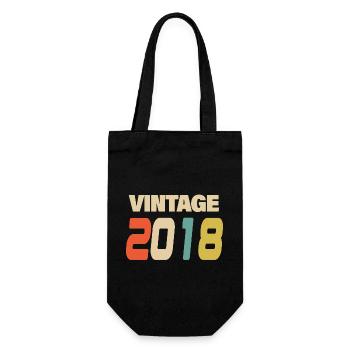 2018 Vintage Retro Classic 2018 - Gift Bag for Bottles - black - Front