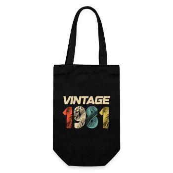 Vintage 1981 Retro - Bestseller - Geschenkbeutel für Flaschen - Schwarz - Vorne