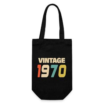 1970er Jahre Vintage Retro Classic 1970er Jahre - Geschenkbeutel für Flaschen - Schwarz - Vorne