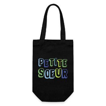 Little sister, birth, pregnancy - Gift Bag for Bottles - black - Front