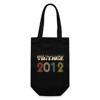 2012 Vintage Vintage Birthday Retro - Original - Sac à bouteille - noir - Devant