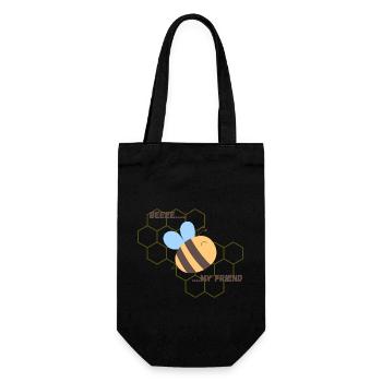 BEE MY FRIEND - Geschenkbeutel für Flaschen - Schwarz - Vorne