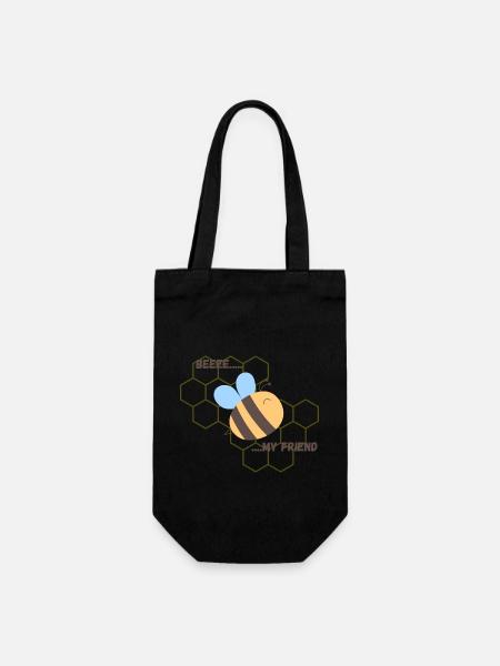 BEE MY FRIEND - Geschenkbeutel für Flaschen - Schwarz