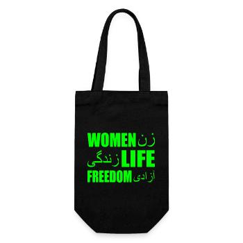 Women life freedom - Geschenkbeutel für Flaschen - Schwarz - Vorne