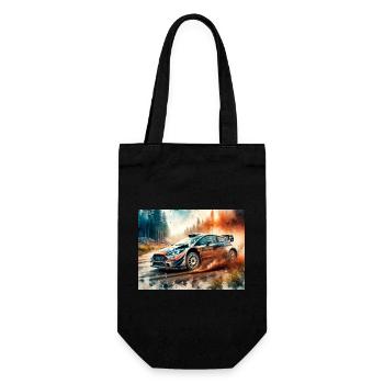 Rallye-Auto - Geschenkbeutel für Flaschen - Schwarz - Vorne