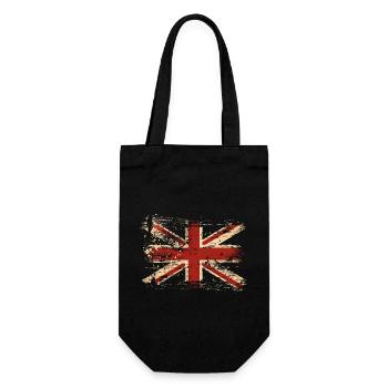 Great Britain Flag Union Jack Flag London UK - Gift Bag for Bottles - black - Front