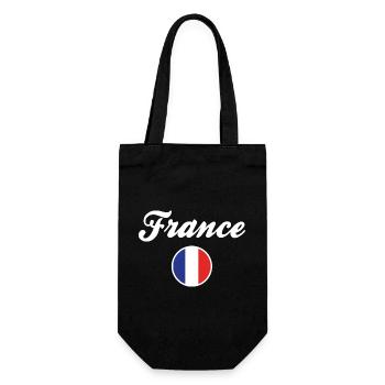 Frankreich Patriot Flagge Französischer Stolz Patriotismus - Geschenkbeutel für Flaschen - Schwarz - Vorne