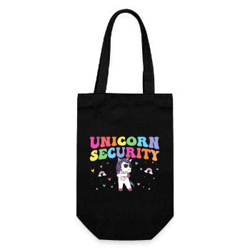 Unicorn Security Costume to protect Mom Sister - Gift Bag for Bottles - black - Front
