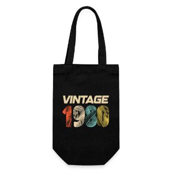 Vintage 1980er Retro - Bestseller - Geschenkbeutel für Flaschen - Schwarz - Vorne