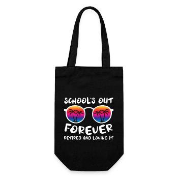 Schools Out Forever Retired Loving It Summer - Geschenkbeutel für Flaschen - Schwarz - Vorne