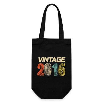Jahrgang 2016 Retro - Bestseller - Geschenkbeutel für Flaschen - Schwarz - Vorne